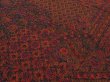 Photo2: 1Z02z70 Japanese Kimono Crepe Silk  FABRIC Dark red, Pink Flowers 37.8" (2)