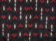 Photo5: 0622i07z840 Vintage Japanese Kimono Silk OMESHI KOMON Dark gray Heart (5)