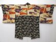 Photo7: 0825T05z520 Vintage Japanese Kimono Silk HAORI Black Chrysanthemum (7)