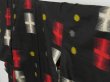 Photo2: 1213i07z720 Vintage Japanese Kimono Silk MEISEN KOMON Black Dot (2)