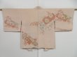 Photo1: 1029i02z560 Vintage Japanese Kimono Silk HAORI Smoky white Flowers (1)