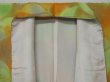 Photo7: 1611i05z870 Japanese Kimono Silk KOMON Dark Yellow Leaves (7)