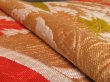 Photo6: 1A01z190 Vintage Japanese Kimono Silk OBI FABRIC Gold Leaf, Wave 44.1" (6)