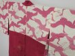 Photo7: 0610i05z620 Vintage Japanese Kimono Silk HAORI Red-Pink Stone (7)