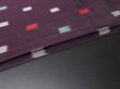 Photo7: 2W02z50 Vintage Japanese Kimono Silk MEISEN FABRIC Dark grape   55.9" (7)