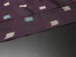 Photo6: 2W06z50 Vintage Japanese Kimono Silk MEISEN FABRIC Dark grape   59.8" (6)