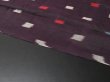 Photo7: 2W06z50 Vintage Japanese Kimono Silk MEISEN FABRIC Dark grape   59.8" (7)