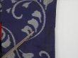 Photo6: 0415N06z610 Vintage Japanese Kimono Silk MEISEN KOMON Dark purple Wisteria (6)