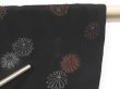 Photo6: 1208i05z790 Vintage Japanese Kimono Silk HAORI Black Flower (6)