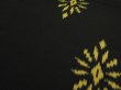 Photo3: 1N01z60 Vintage Japanese Kimono Silk  FABRIC Black Chrysanthemum 38.6" (3)