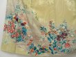 Photo5: 1215T06z760 Antique Japanese Kimono Silk TSUKESAGE Cream-Yellow Flowers (5)