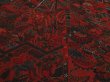 Photo2: 2Z02z80 Japanese Kimono Crepe Silk  FABRIC Red-Brown Byobu screen 42.5" (2)