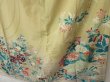 Photo4: 1215T06z760 Antique Japanese Kimono Silk TSUKESAGE Cream-Yellow Flowers (4)