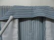 Photo6: 0108H08z430 Japanese Kimono Synthetci See through KOMON Light blue Stripe (6)