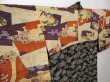 Photo8: 0825T05z520 Vintage Japanese Kimono Silk HAORI Black Chrysanthemum (8)