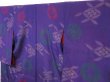 Photo2: 0913T04z560 Vintage Japanese Kimono Silk KOMON Purple-Blue Shippo (2)