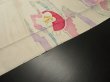 Photo6: 3Q03z80 Japanese Kimono Silk  FABRIC Off-white Camellia 60.6" (6)