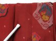 Photo9: 0716T02z500 Vintage Japanese Kimono Silk KOMON Red-Brown Flower (9)