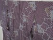 Photo2: 0812i09z760 Vintage Japanese Kimono Silk KOMON Dark grape, Gray (2)