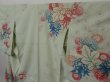 Photo2: 1109T08z890 Vintage Japanese Kimono Silk TSUKESAGE Mint-white Chrysanthemum (2)