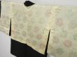 Photo8: 0617i03z540 Vintage Japanese Kimono Silk HAORI Black Flower Emboridery (8)