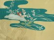 Photo8: 1215T06z760 Antique Japanese Kimono Silk TSUKESAGE Cream-Yellow Flowers (8)