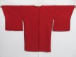 Photo2: 0827i10z420 Japanese Kimono Silk HAORI COAT One-piece dress Red (2)