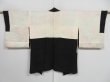 Photo7: 0825i04z520 Vintage Japanese Kimono Silk HAORI Black Cattleya (7)