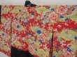 Photo7: 0910i04z480 Vintage Japanese Kimono Silk MEISEN HAORI Black-Purple Flower (7)