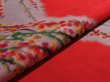 Photo4: 3L01z40 Vintage Japanese Kimono Silk MEISEN FABRIC Orangered Plum branch 51.2" (4)