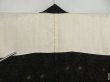 Photo9: 0911i02z650 Vintage Japanese Kimono Silk HAORI Black Flower (9)