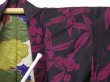 Photo6: 1328T03z470 Vintage Japanese Kimono Silk HAORI Black-Purple Cattleya (6)