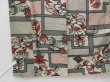 Photo9: 1614T06z530 Vintage Japanese Kimono Silk MEISEN KOMON Light gray Flower (9)