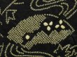 Photo4: 1215i03z510 Vintage Japanese Kimono Silk SHIBORI HAORI Black Jigami (4)