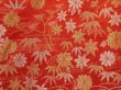 Photo8: 1027N01z1860 Vintage Japanese Kimono Silk UCHIKAKE Orangered Chrysanthemum (8)