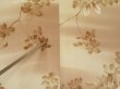 Photo7: 1128N06z630 Vintage Japanese Kimono Silk KOMON Lihgt cream Flower (7)