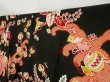 Photo2: 0606N06z1070 Vintage Japanese Kimono Silk Girl's FURISODE Black Wave (2)