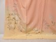 Photo2: 0305H03z1070 Japanese Kimono Silk Yu-zen TSUKESAGE Light pink Flowers (2)