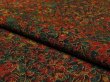 Photo4: 1A01z60 Japanese Kimono Crepe Silk  FABRIC Dark red Karahana 39.4" (4)