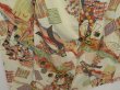 Photo3: 1331T10z680 Vintage Japanese Kimono Silk KOMON Off-white Water wheel (3)