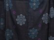 Photo5: 0909i05z550 Vintage Japanese Kimono Silk TSUMUGI Black-Dark purple (5)