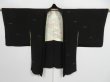 Photo7: 0904i06z550 Japanese Kimono Silk HAORI Black Bud (7)