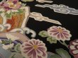 Photo5: 2L02z70 Japanese Kimono Silk Artist work FABRIC Black Phoenix 44.1" (5)