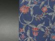 Photo7: 1Z01z60 Japanese Kimono Silk  FABRIC Lavender blue Flowers 40.2" (7)