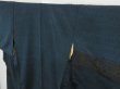 Photo2: 0820i09z990 Vintage Japanese Kimono Silk TSUKESAGE Dark navy-green (2)