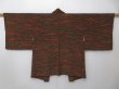 Photo1: 1614i01z550 Vintage Japanese Kimono Silk HAORI Orange-Brown (1)