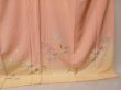 Photo3: 0305H03z1070 Japanese Kimono Silk Yu-zen TSUKESAGE Light pink Flowers (3)