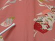 Photo7: 0728T05z730 Vintage Japanese Kimono Silk KOMON Pink Flowers (7)