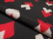 Photo4: 1Z04z90 Vintage Japanese Kimono Silk  FABRIC Black Hearts 64.6" (4)