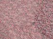 Photo7: 2D06z90 Japanese Kimono Silk  FABRIC Pink, Dark brown Kiribame 66.9" (7)